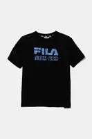 Dětské bavlněné tričko Fila IFFEZHEIM černá barva, s potiskem, FAT0667