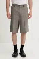 Šortky z vlněné směsi Filippa K pánské, hnědá barva, 31434