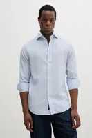 Bavlněná košile Marciano Guess BILL pánská, modrá barva, regular, 5GHH20 4469Z