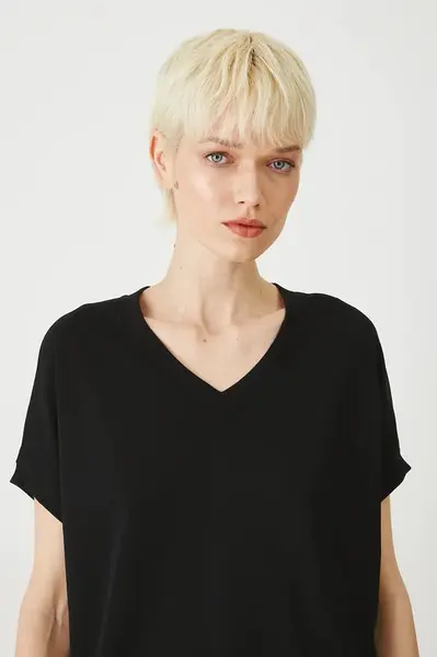 Bavlněné tričko Medicine dámské, černá barva