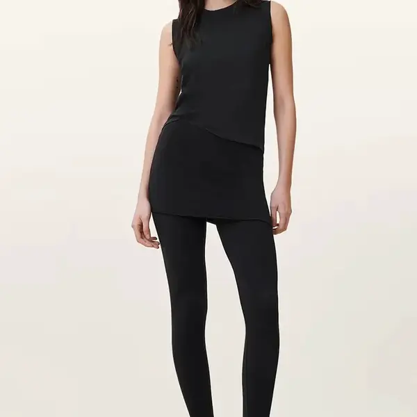 Legíny AllSaints RAFFI dámské, černá barva, W079TD