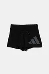 Dětské kraťasy adidas černá barva, nastavitelný pas, JC9784