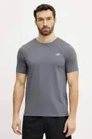 Běžecké tričko New Balance Race Day šedá barva, MT43213GT