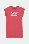 Dětské bavlněné šaty Guess růžová barva, mini, K5GK18 KAUG0