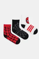 Dětské ponožky adidas Performance Marvel 3-pack červená barva, JM1827
