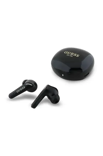 Bezdrátová sluchátka do uší Guess Flat Classic Logo Electroplated