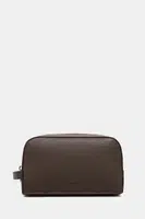 Kožená kosmetická taška Calvin Klein hnědá barva, LV04D1036G