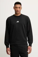 Mikina adidas Feelcozy pánská, černá barva, hladká, JE3837