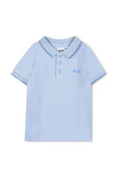 Dětská bavlněná polokošile BOSS