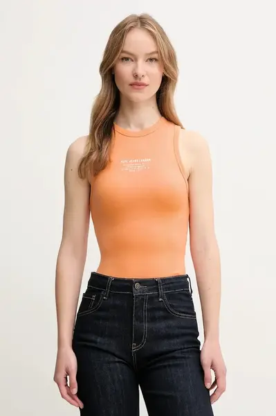 Top Pepe Jeans VIV oranžová barva, PL506032