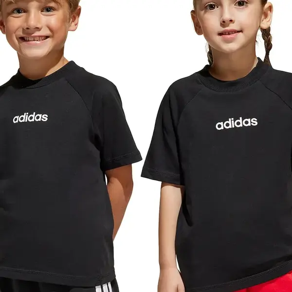 Dětské bavlněné tričko adidas černá barva, s potiskem, JC9753