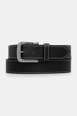Kožený pásek Levi's černá barva, 000I6-0000