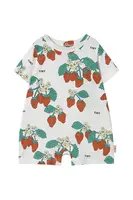 Dětské bavlněné dupačky Tinycottons STRAWBERRIES ONE-PIECE SS25-005