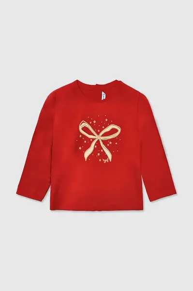 Dětské tričko s dlouhým rukávem Mayoral červená barva, 116