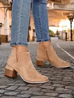 Resti Light brown women's boots with cutouts Geransa - Footwear