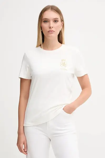 Bavlněné tričko Tommy Hilfiger dámské, bílá barva, WW0WW46153