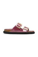 Kožené pantofle Birkenstock Arizona Droplet Buckle dámské, červená barva, 1030367