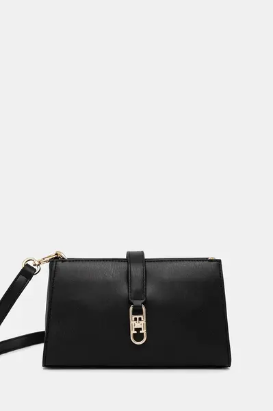 Kabelka Tommy Hilfiger černá barva, AW0AW18005