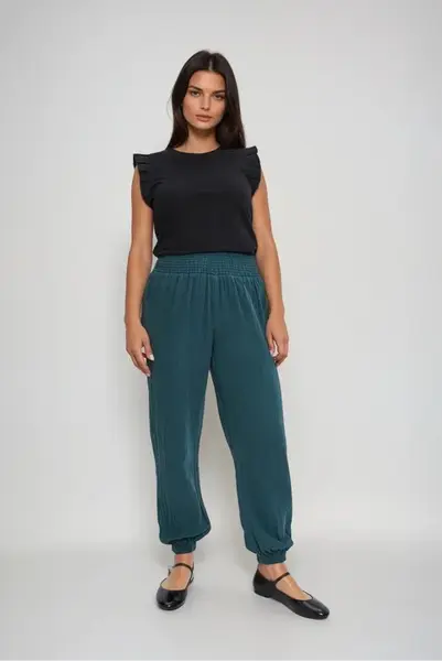Marisse Green Cotton Trousers
