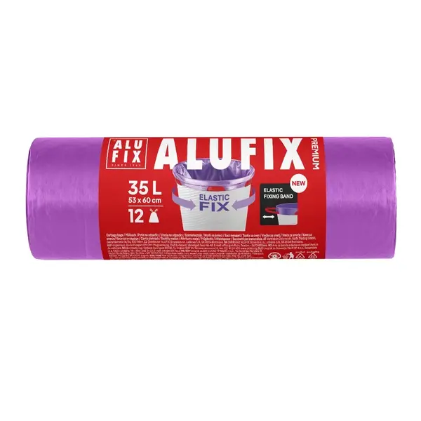 Alufix Elastic Fix Pytle na odpadky 35 l 12 ks
