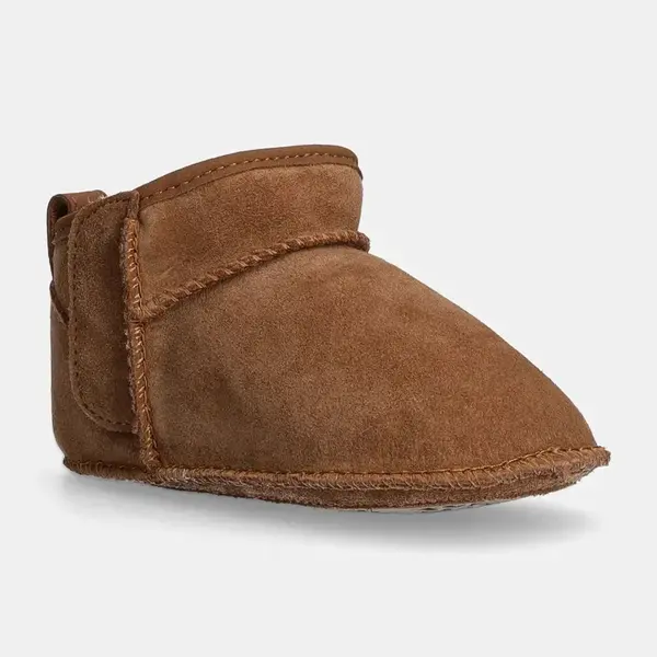 Kojenecké semišové boty UGG BABY CLASSIC ULTRA MINI hnědá barva, 1157690I