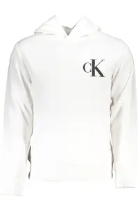 Bílá mikina Calvin Klein bez zipu