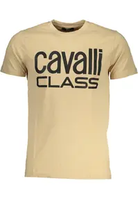 Pánské triko Cavalli Class béžové