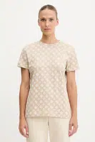 Bavlněné tričko Guess PEONY dámské, béžová barva, V5YI04 I3Z14