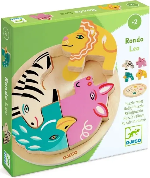 Dřevěné vkládací puzzle Rondo Leo