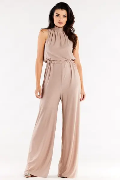 Awama Woman's Jumpsuit A555 Beige