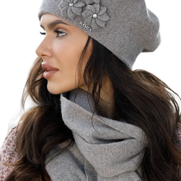 Dámský baret Kamea Kamea_Beret_K.22.020.34_Dark_Beige