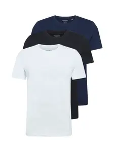 JACK & JONES Tričko  tmavomodrá / čierna / biela