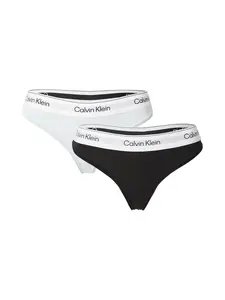 Calvin Klein Underwear Tangá  mätová / čierna