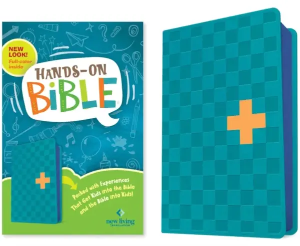 NLT Hands-On Bible, Third Edition (LeatherLike, Blue Check Cross) - Tyndale