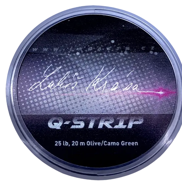 LK Baits ztužená šňůrka Q-Strip 25lb 20m Olive/Camo Green NEW