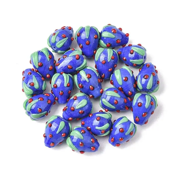 20Pcs Handmade Lampwork Bumpy Beads