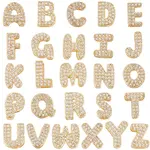 26Pcs 26 Styles Brass Micro Pave Clear Cubic Zirconia Charms