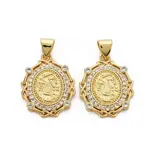 Brass Micro Pave Cubic Zirconia Pendants