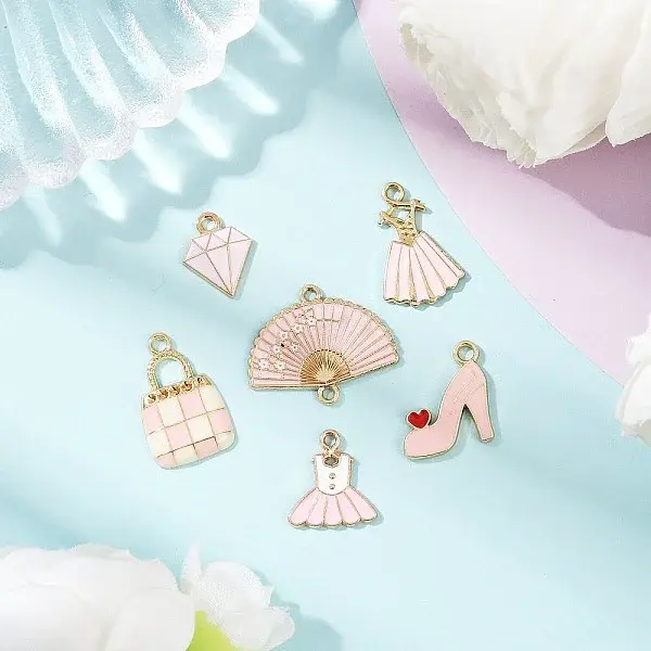 12Pcs 6 Styles Alloy Pendants