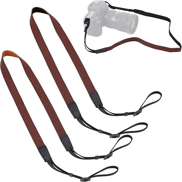 2Pcs 2 Colors Cloth & Polyester Camera Strap