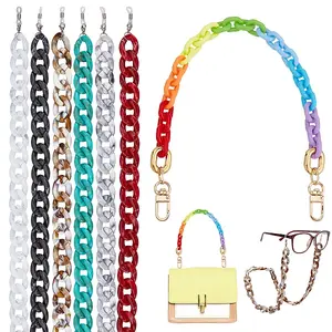 7Pcs 7 Colors Acrylic Chain Purse Bag Handle & Eyeglasses Chains