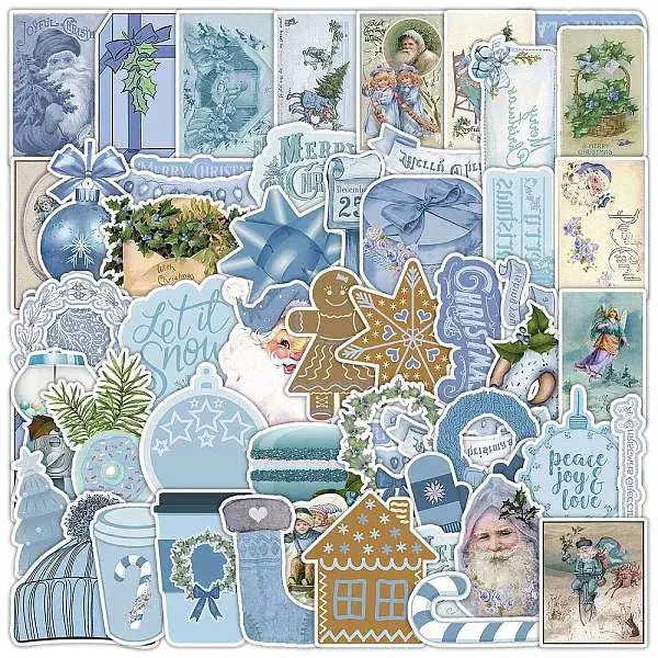 50Pcs Christmas PVC Self Adhesive Stickers
