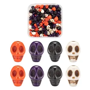 200Pcs 4 Colors Dyed Synthetic Turquoise Beads Strands