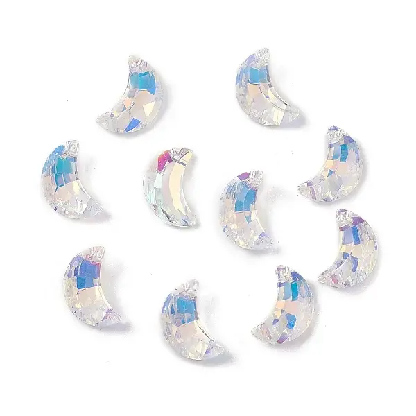Electroplate Transparent Glass Pendants