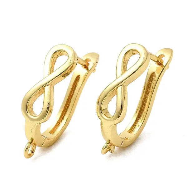 Infinity Brass Hoop Earring Findings