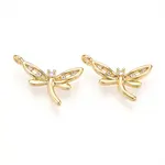 Brass Micro Pave Cubic Zirconia Charms