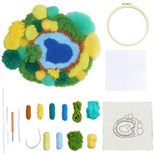 DIY Coaster Punch Needle Embroidery Starter Kits for Beginners