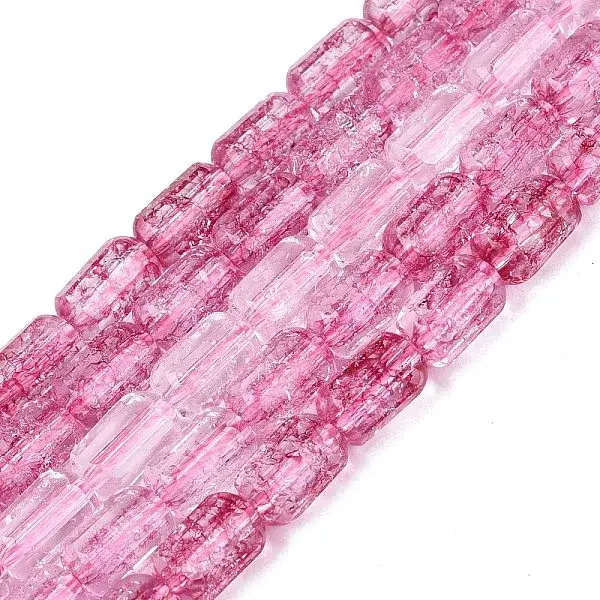 Crackle Transparent Glass Beads Strands