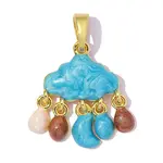 Brass with Enamel Pendants