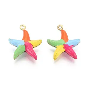 304 Stainless Steel Enamel Pendants